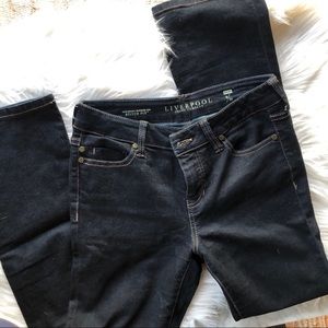 Liverpool Stitch Fix Dark Wash Jeans Short Size 2